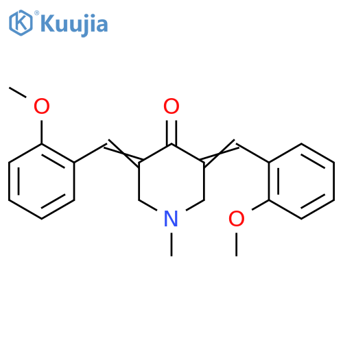 (3E,5E)-3,5-Bis(2-methoxybenzylidene)-1-methylpiperidin-4-one structure