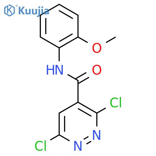 3,6-dichloro-N-(2-methoxyphenyl)pyridazine-4-carboxamide structure