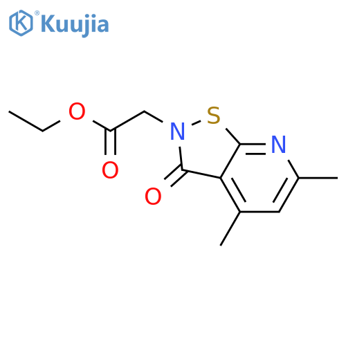 Ethyl 2-(4,6-dimethyl-3-oxoisothiazolo[5,4-b]pyridin-2(3H)-yl)acetate structure