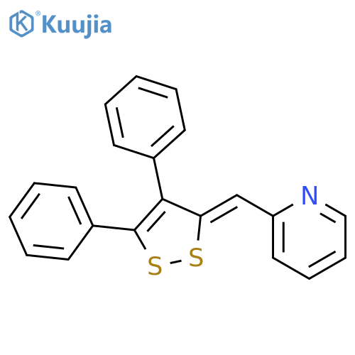 Pyridine, 2-[(4,5-diphenyl-3H-1,2-dithiol-3-ylidene)methyl]- structure