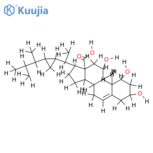 18-Carboxylic acid,23-demethyl-(1alpha,3beta,11alpha)-1,3,11-Trihydroxygorgost-5-en-18-al structure