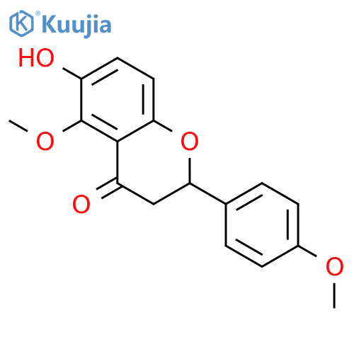 6-Hydroxy-5,4'-dimethoxy-flavanon structure