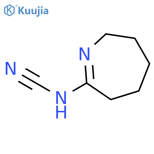 [(3,4,5,6-tetrahydro-2H-azepin-7-yl)amino]formonitrile structure