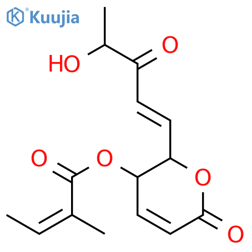 (2S,3S)-2-[(1Z)-4-hydroxy-3-oxopent-1-en-1-yl]-6-oxo-3,6-dihydro-2H-pyran-3-yl (2E)-2-methylbut-2-enoate structure