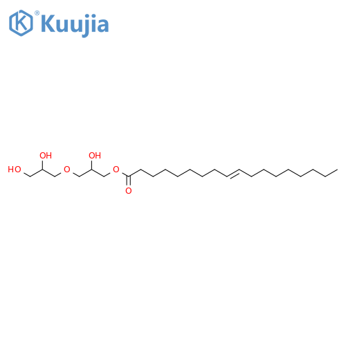 9-Octadecenoic acid(9Z)-, 3-(2,3-dihydroxypropoxy)-2-hydroxypropyl ester structure