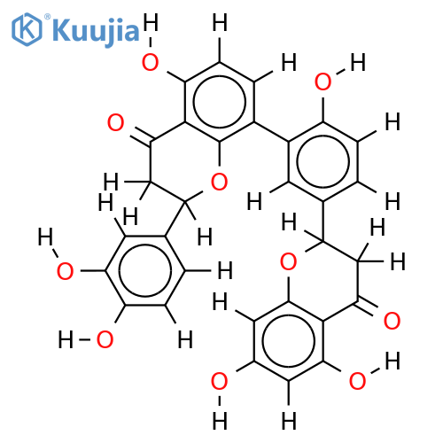 (2S,2"S)-form-3',4',4'",5,5",7"-Hexahydroxy-8,3"'-biflavanone structure