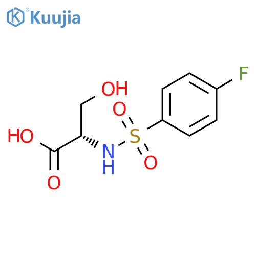 2-(4-FLUORO-BENZENESULFONYLAMINO)-3-HYDROXY-PROPIONIC ACID structure