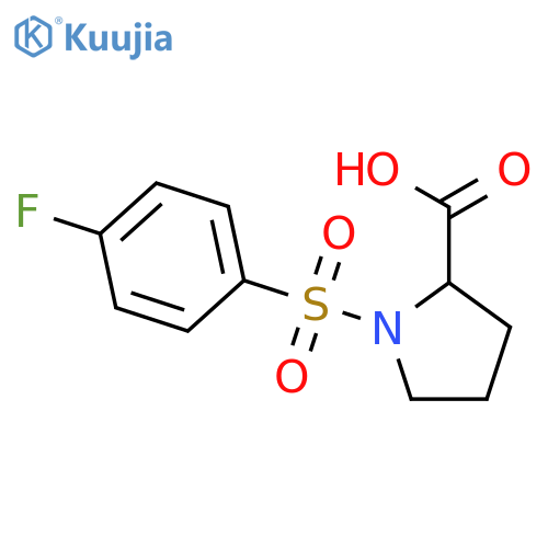 (2S)-1-(4-fluorobenzenesulfonyl)pyrrolidine-2-carboxylic acid structure