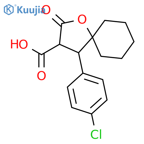 1-Oxaspiro[4.5]decane-3-carboxylic acid, 4-(4-chlorophenyl)-2-oxo- structure