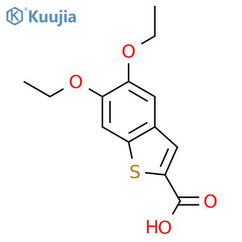 Benzo[b]thiophene-2-carboxylicacid, 5,6-diethoxy- structure