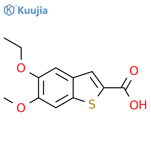 Benzo[b]thiophene-2-carboxylic acid, 5-ethoxy-6-methoxy- structure