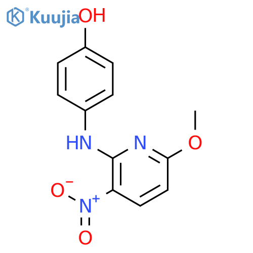 Phenol, 4-[(6-methoxy-3-nitro-2-pyridinyl)amino]- structure
