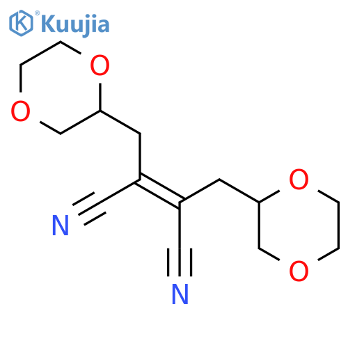 2-Butenedinitrile, 2,3-bis(1,4-dioxan-2-ylmethyl)- structure