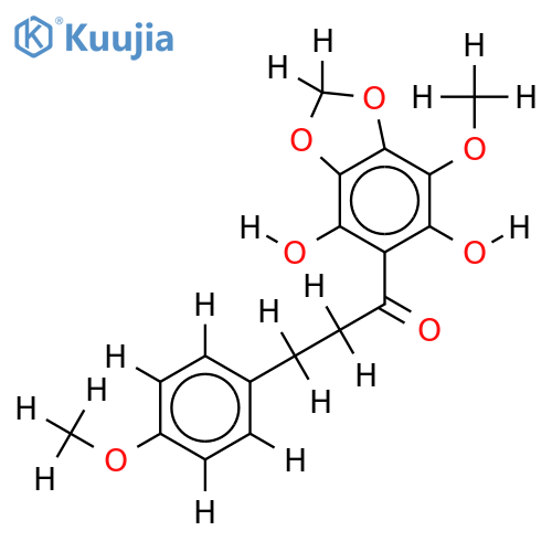 2',6'-dihydroxy-4,3'-dimethoxy-4'5'-methylenedioxydihydrochalcone structure
