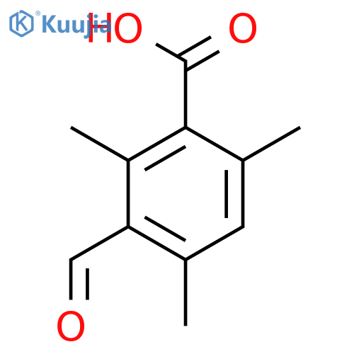Benzoic acid, 3-formyl-2,4,6-trimethyl- structure
