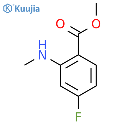 Methyl 4-fluoro-2-(methylamino)benzoate structure