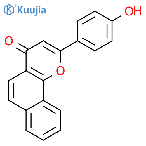 4H-Naphtho[1,2-b]pyran-4-one, 2-(4-hydroxyphenyl)- structure
