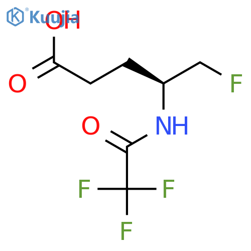 (4S)-5-fluoro-4-(trifluoroacetamido)pentanoic acid structure