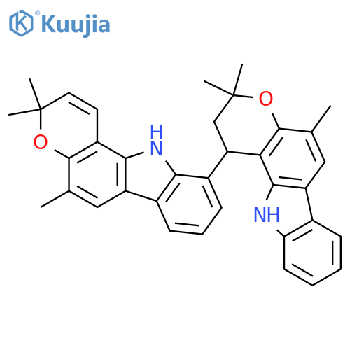 1,10'-Bipyrano[3,2-a]carbazole, 1,2,3,3',11,11'-hexahydro-3,3,3',3',5,5'-hexamethyl- structure