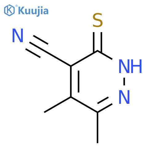 5,6-dimethyl-3-sulfanylpyridazine-4-carbonitrile structure