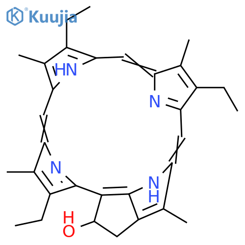 3,4-Didehydro-3,9,14-triethyl-21-hydroxy-4,8,13,18-tetramethylphorbine structure