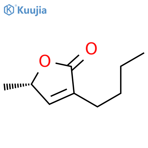 2(5H)-Furanone, 3-butyl-5-methyl-, (5S)- structure