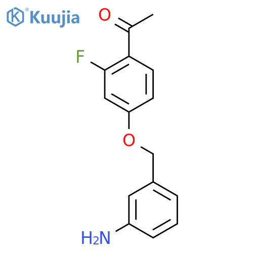 Ethanone, 1-[4-[(3-aminophenyl)methoxy]-2-fluorophenyl]- structure