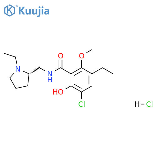 Benzamide, 3-chloro-5-ethyl-N-[(1-ethyl-2-pyrrolidinyl)methyl]-2-hydroxy-6-methoxy-, monohydrochloride, (S)- structure