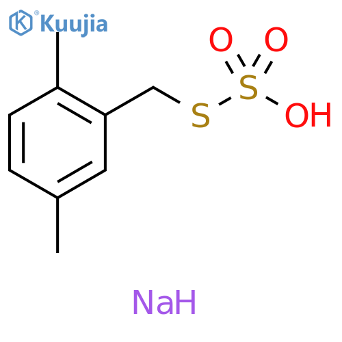 Thiosulfuric acid (H2S2O3), S-[(2,5-dimethylphenyl)methyl] ester, sodium salt (1:1) structure