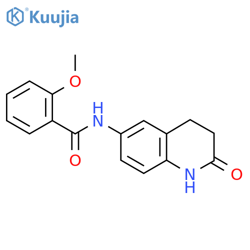 2-methoxy-N-(2-oxo-1,2,3,4-tetrahydroquinolin-6-yl)benzamide structure