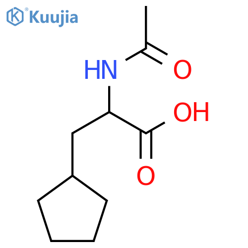 3-Cyclopentyl-2-acetamidopropanoic acid structure