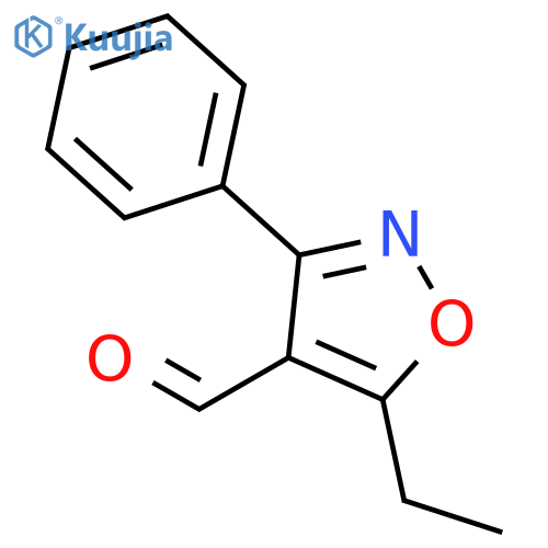 5-ethyl-3-phenyl-1,2-oxazole-4-carbaldehyde structure