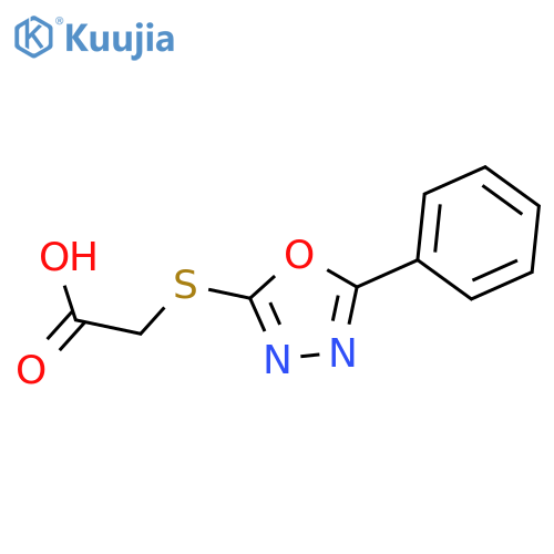 2-((5-Phenyl-1,3,4-oxadiazol-2-yl)thio)acetic Acid structure