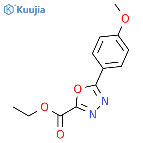 Ethyl 5-(4-methoxyphenyl)-1,3,4-oxadiazole-2-carboxylate structure