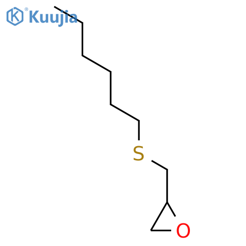 Oxirane, [(hexylthio)methyl]- structure