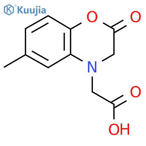 2-(6-methyl-2-oxo-3,4-dihydro-2H-1,4-benzoxazin-4-yl)acetic Acid structure