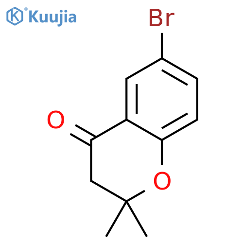 6-bromo-2,2-dimethyl-3,4-dihydro-2H-1-benzopyran-4-one structure