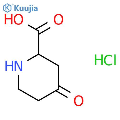 4-oxopiperidine-2-carboxylic acid hydrochloride structure